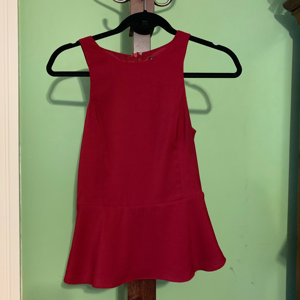 Express Red Peplum Top Size XS